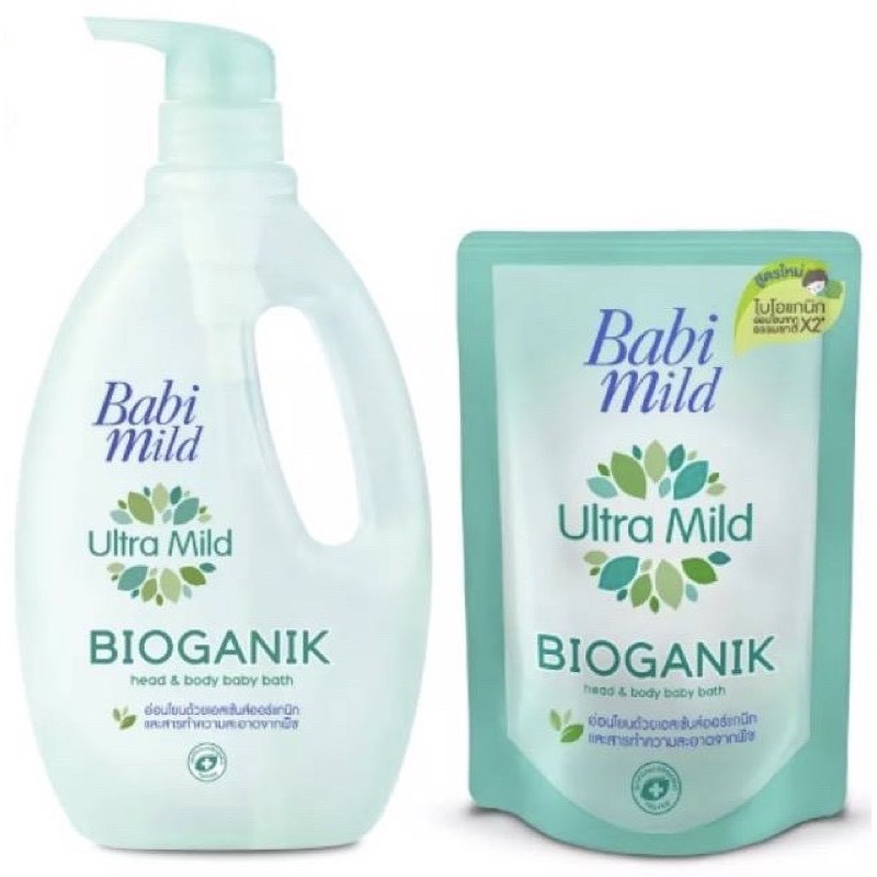 1แถม1 Babi Mild ผลิตภัณฑ์สบู่เหลว เบบี้มายด์ อัลตร้ามายค์-เฮดแอนด์ บอดี้ ขนาด 850 มล.ฟรีถุงเติม 380 มล.1ถุง(ขวด+ถุง)