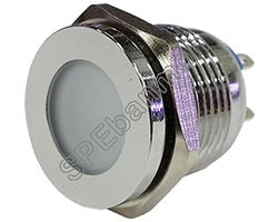 GQ16F-D-WHT สีขาว white 24V หลอดหน้าปัด หลอดแบบเหล็ก Pilot Lamp ไพล็อตแลมป์ 016 mm หลอดตู้คอนโทรล สัญญาณไฟแสดงสถานะ หลอดไฟสัญญาณ หลอดโรงงาน หลอดเหล็ก หลอดไฟหน้าตู้คอนโทรล ขนาด 16 mm LED Pilot Lamp AC/DC Metal Indicator Lamp