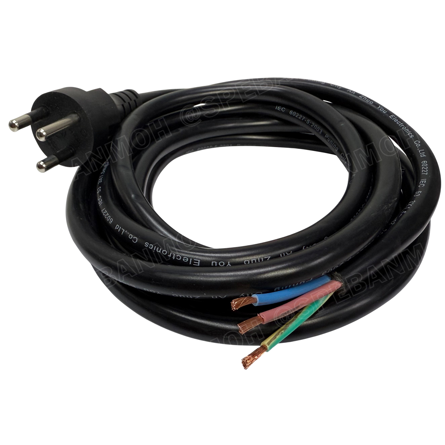 [ 1 ชิ้น ] GP-1633 สายไฟ AC Glink มาตรฐาน มอก. สายหล่อหัว 3x1.5sq.mm. 3ขา กลม Glink 16A 250V 3600W TIS สายปลั๊กไฟสำเร็จหล่อหัว สายปลั๊กไฟ GP1633 สายไฟหล่อหัวปลายเปลือย สายต่อปลั๊กไฟ สายต่อปลั๊กพ่วง ขากลม สายสำเร็จ Vct สายสำเร็จรูป มาตรฐาน มอก.