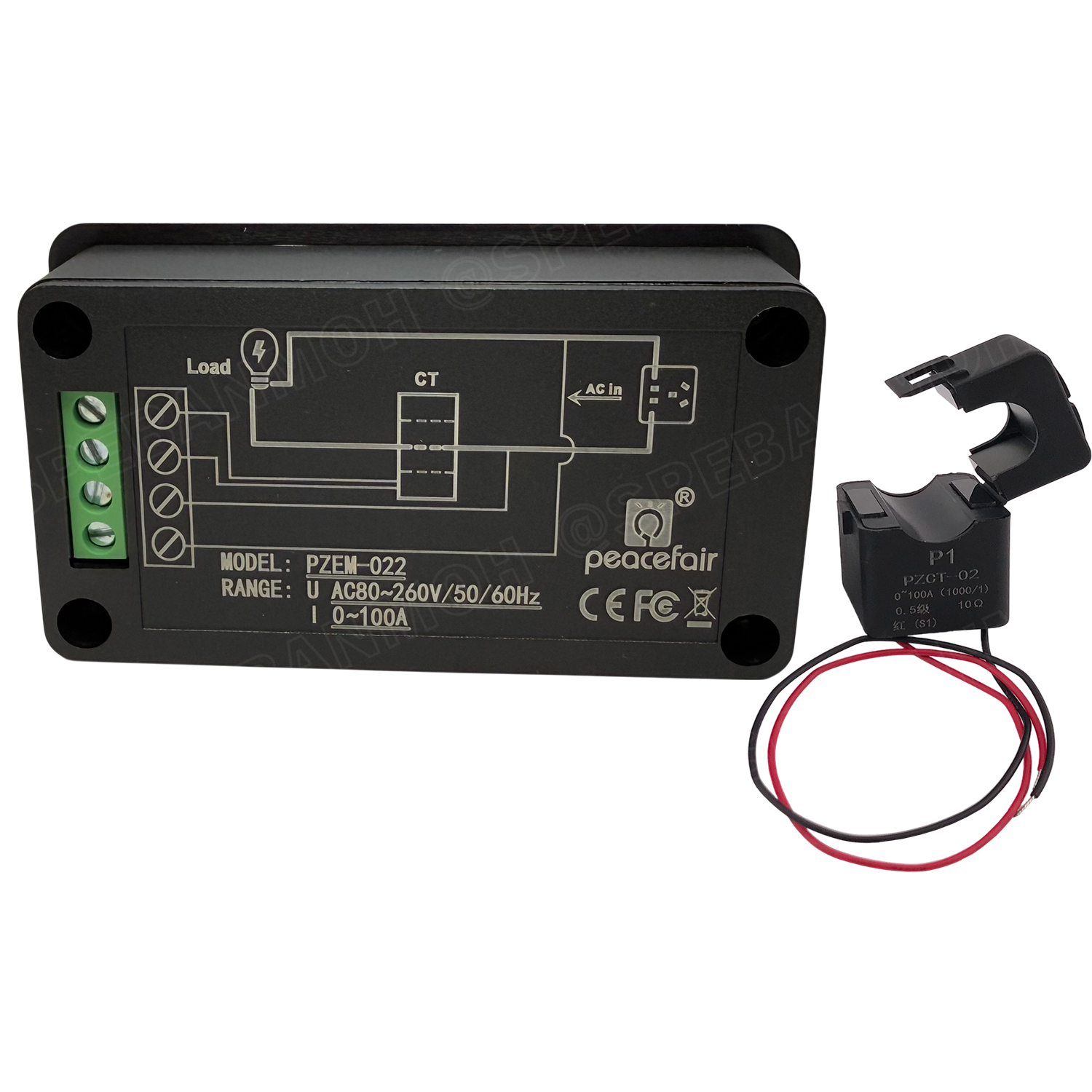 [ 1 ชิ้น ] PZEM-022 AC Power Meter มิเตอร์ดิจิตอล 0-100A 80-260V โวลท์ แอมป์ วัตต์ พลังงานไฟฟ้า ความถี่ พาวเวอร์แฟ็คเตอร์ Digital Multi-Function Meter มัลติมิเตอร์ วัดกระแส วัดแรงดัน AC Meter พาแนลมิเตอร์ Panel Meter มิเตอร์ติดหน้าตู้ LCD Digital