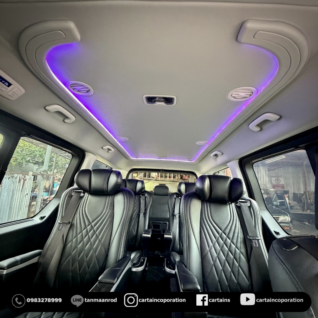 หุ้มหนังหลังคาพร้อมรางไฟ Staria