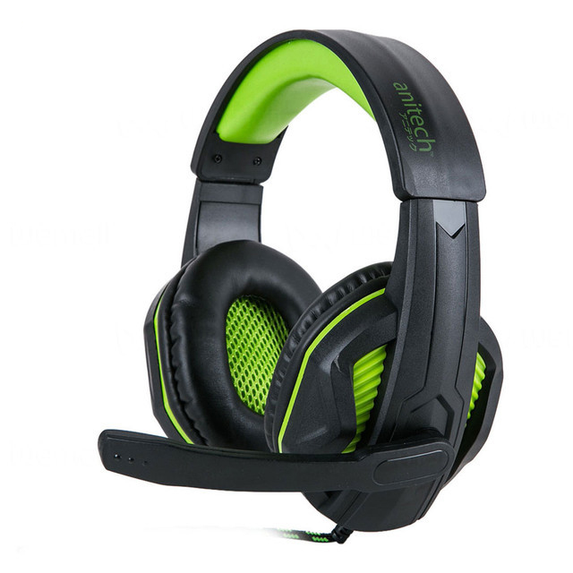 ANITECH Head Phone Strerio and mic (สีดำ/เขียว) รุ่น AK75-GR ประกันศูนย์ไทย