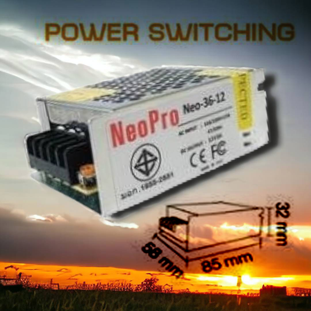 พาวเวอร์ซัพพลาย 36w 12V 3Aขนาดกว้าง85xลึก58xสูง38มม.