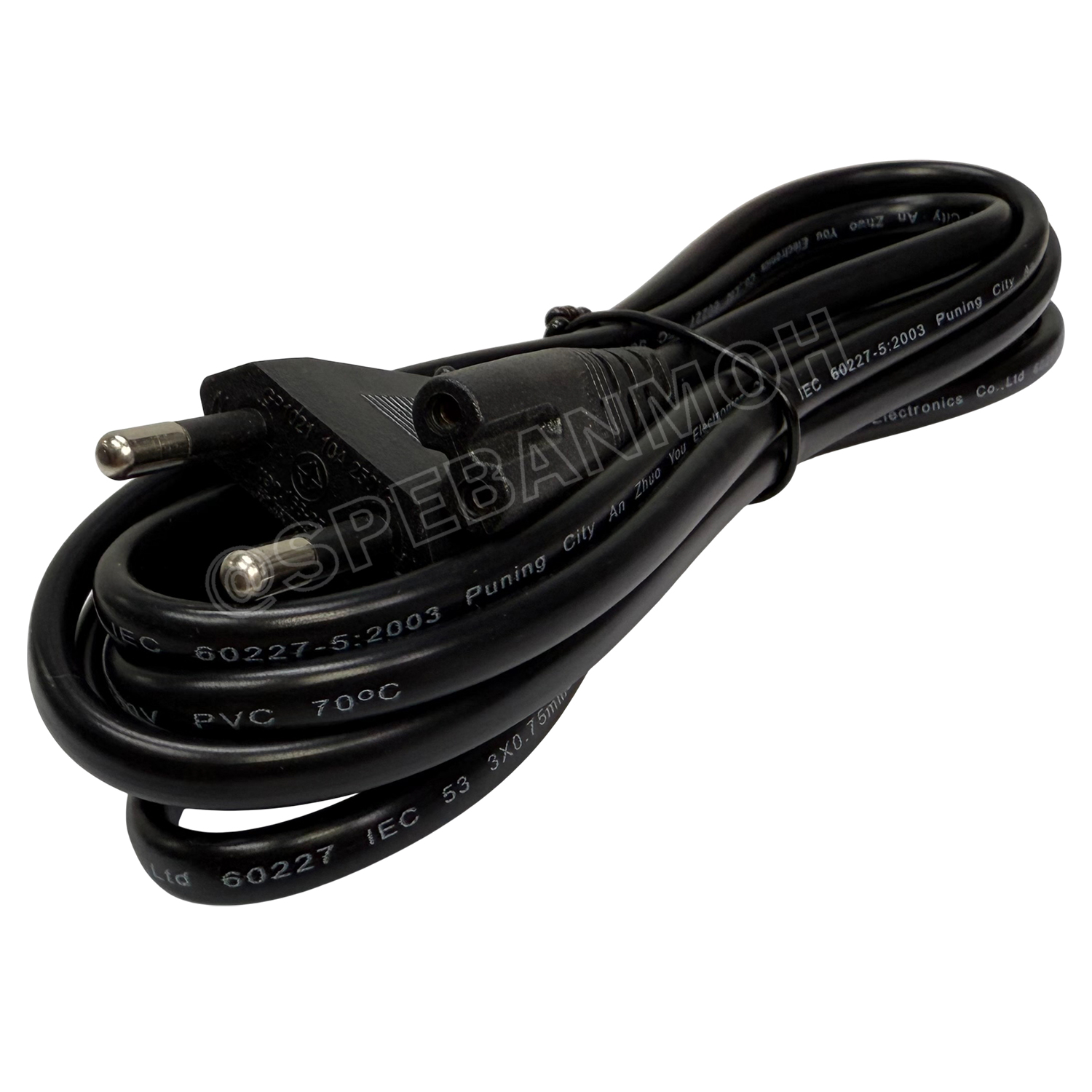 [ 1 เส้น ] GP1021 สายไฟ AC Glink 2Pin TIS 10A 250V มาตรฐาน มอก. สายไฟเทปร่อง 2ขา กลม 2Cx0.75 sq.mm GP-1021 สายเสียบวิทยุ ทีวี รูกลม เลข8 สายเทป ไฟAC ไฟวิทยุ เอซี2ร่อง สายหม้อหุงข้าว สายอุปกรณ์ไฟฟ้าและอิเล็กทรอนิกส์ IEC 60320 C7 มอก 166-2549