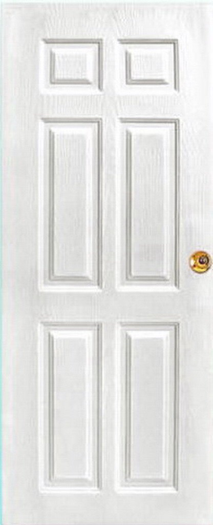 ประตูUPVC 90*200 สีขาวลูกฟัก