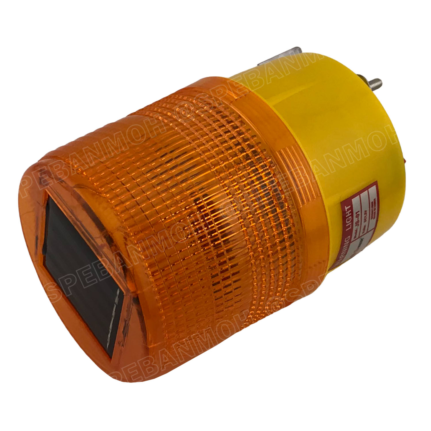 JS-01-YEL สีเหลือง Yellow LED ไฟสัญญาณเตือน โซล่าเซลล์ แอลอีดี แบบกระพริบ ฐานยึดน็อต Solar Cell Warning Light ไฟสัญญาณเตือน แสงอาทิตย์ ไฟเตือนใช้โซล่า ไฟเตือนใช้พลังงานแสงอาทิตย์ Solar Warning Light ไฟกระพริบใช้แผ่นโซล่า พลังงานแสงอาทิตย์ ไฟเตือนโซล่าเซลล