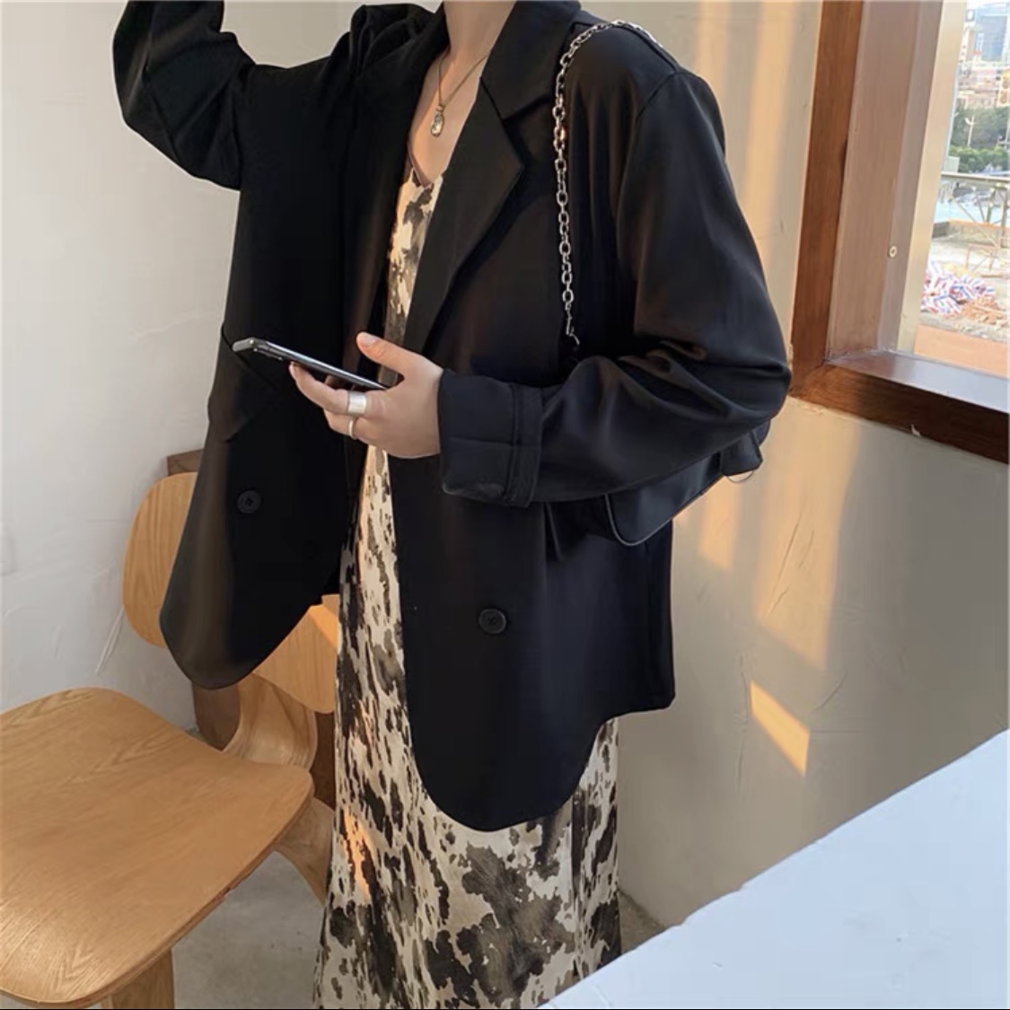 Basic blazer เสื้อคลุมเบลเซอร์ทรงสูท