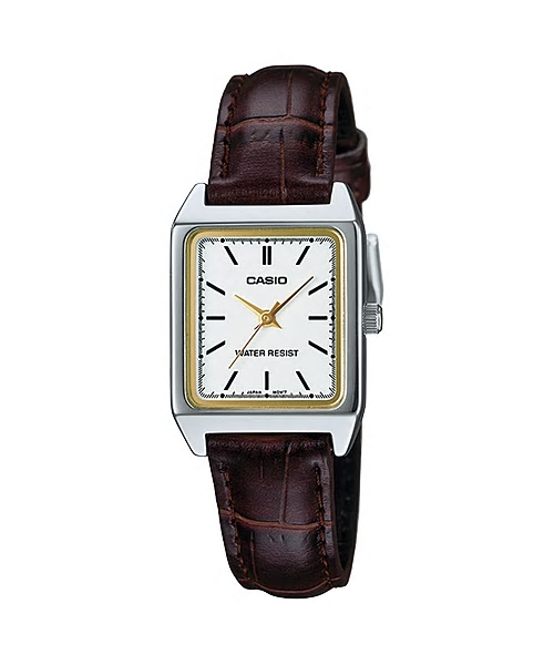 CASIO Standard รุ่น LTP-V007L-7E2UDF สายหนังสังเคราะห์ สีน้ำตาล สินค้าใหม่ ของแท้ รับประกันศูนย์ CMG