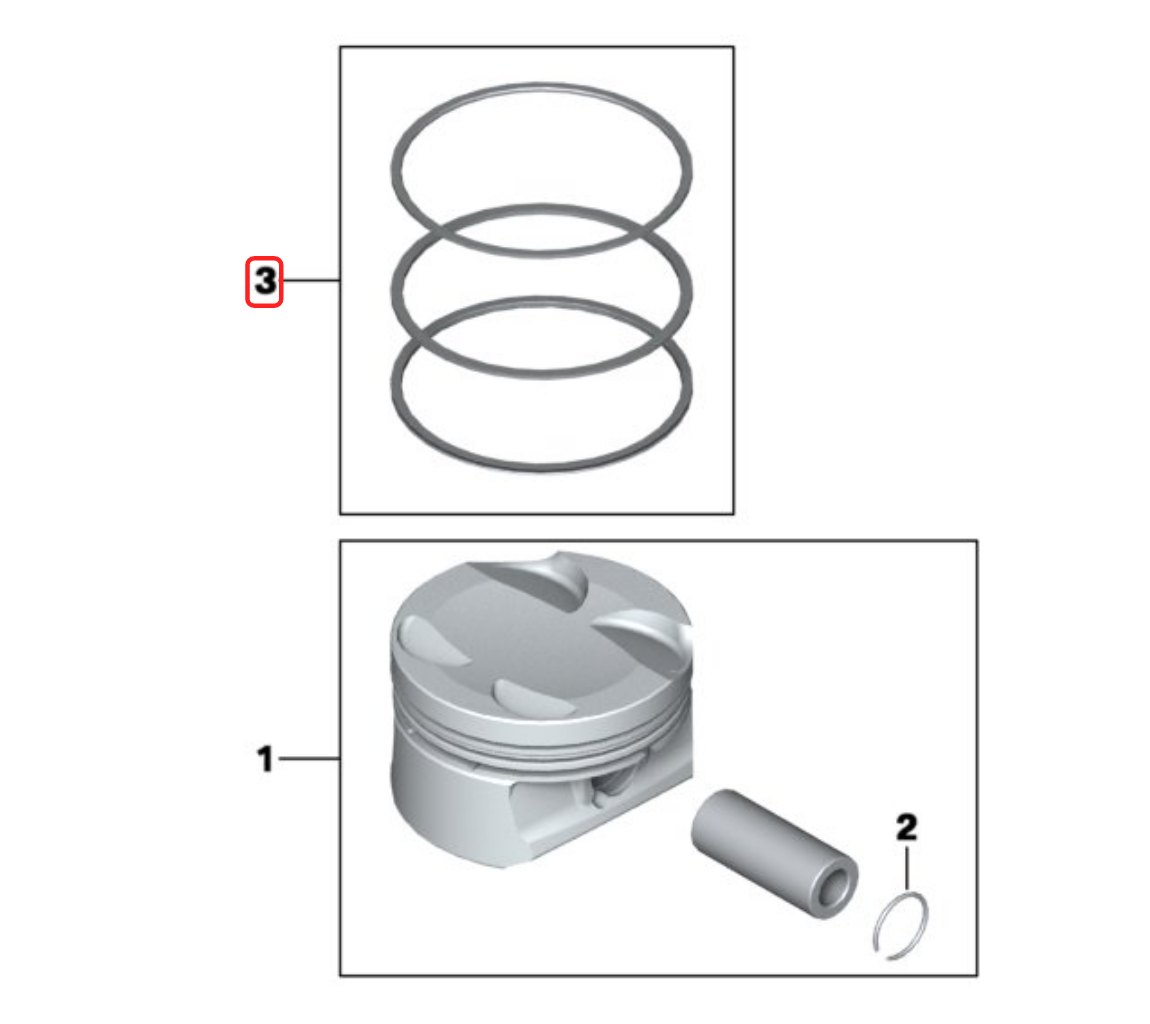 ชุดแหวนลูกสูบ MINI COOPER R55, R56, R57, R58, R59 (11257566479) /Oem *ราคา/สูบ