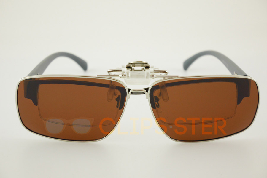 คลิปออนกันแดด Clipsster รุ่น Trapster เลนส์น้ำตาล