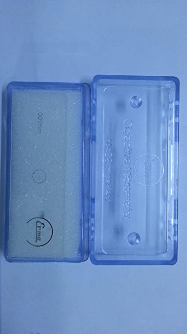 แผ่นสไลด์วัดขนาดตัวอย่างสำหรับกล้องจุลทรรศน์0.01mm.