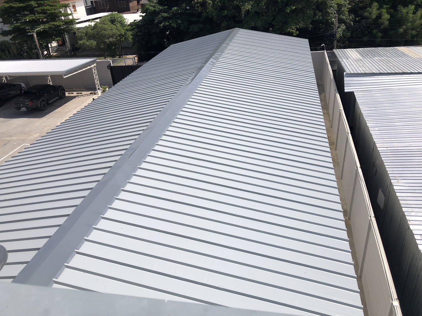 สำนักงานสำเร็จรูปผนังหลังคากันร้อนEPSโฟม 10x25x4m.สมุทรปราการ