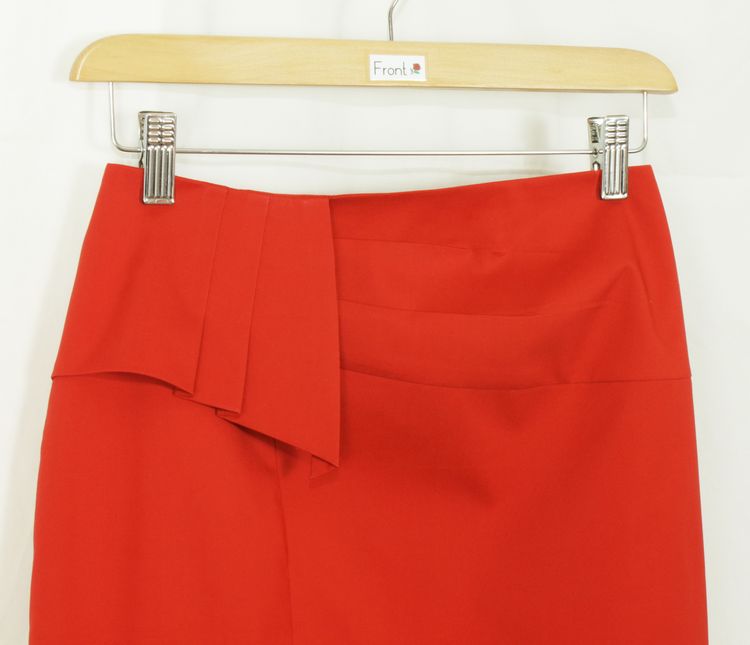 กระโปรงแฟชั่น&ทำงาน กระโปรงทรงสอบ ผ้าคอตต้อนญี่ปุ่นสีส้ม-อมแดง / SK-105
