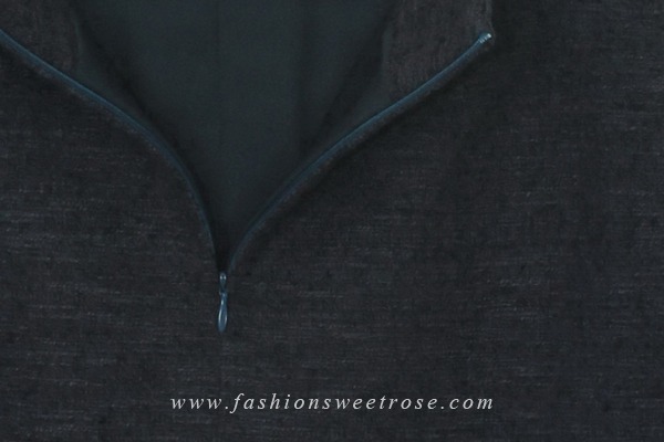 SK-305 กระโปรงแฟชั่น&ทำงาน ทรงสอบ ผ้า Channel สีน้ำเงินเข้ม มีกระเป๋าหน้า 2 ข้าง