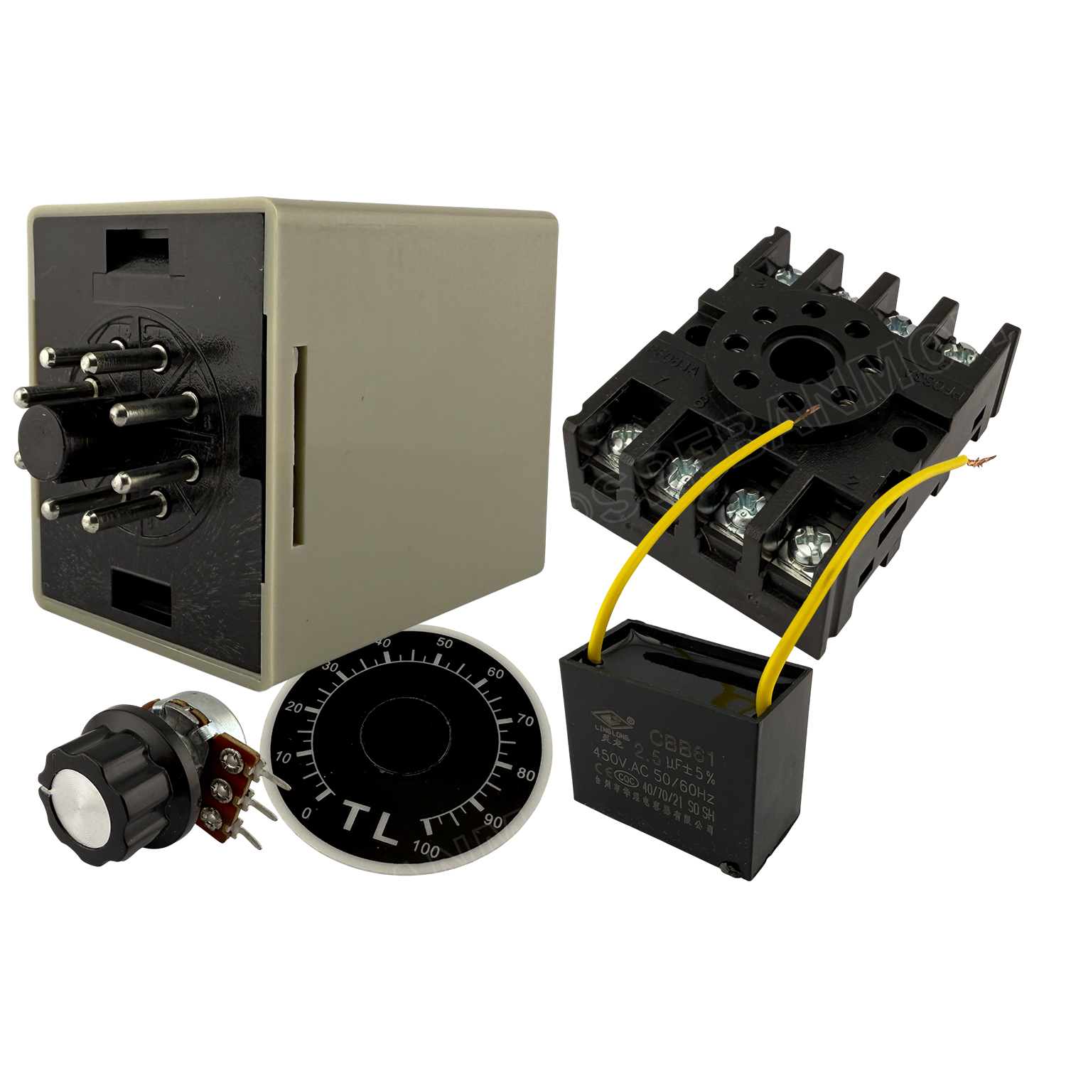 [ 1 ชิ้น ] SS-22 อุปกรณ์ควบคุมความเร็วมอเตอร์ Speed Control Unit 220V 240V AC Motor Speed Control Switch Ohm Potentiometer ชุดปรับรอบมอเตอร์ Motor Speed Pinpoint Regulator Controller ชุดคอนโทรลรอบมอเตอร์