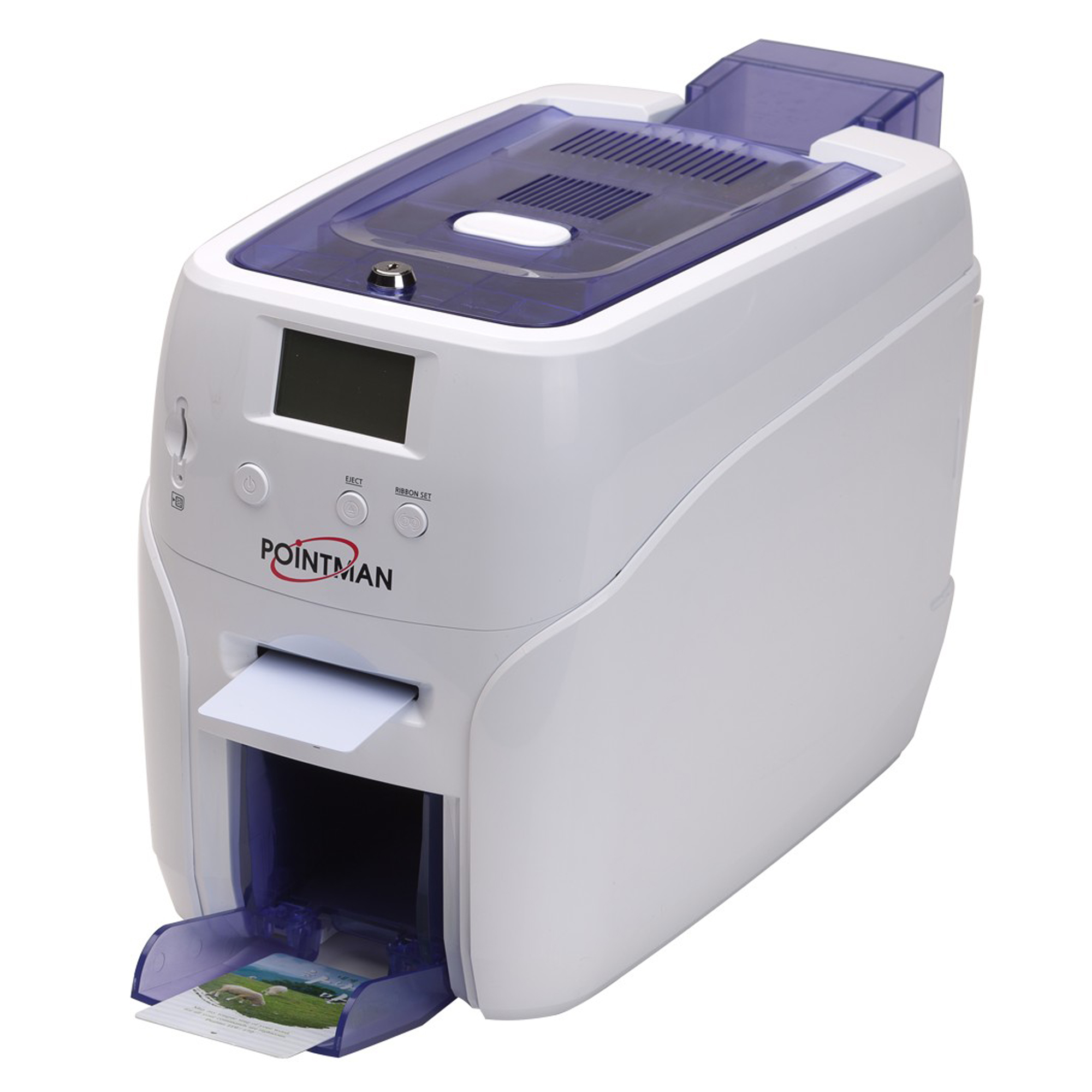 Pointman เครื่องพิมพ์บัตรพลาสติก เครื่องพิมพ์บัตรพนักงาน บัตรข้าราชการ บัตรประจำตัว บัตรนักเรียน Card printer Nuvia N20 Dual พิมพ์สองด้านอัตโนมัติ