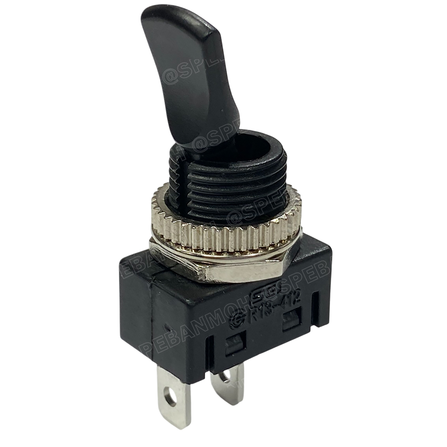 [ 1 ชิ้น ] R13-412 สวิทช์โยก 2 ขา Toggle Switch 2P ON-OFF ล็อคค้าง Maintain OFF-ON สวิทโยก 8A 250VAC ก้านแบน สวิทช์ ก้านโยก เหมาะสำหรับงาน ไฟฟ้า ทั่วไป ตู้ไฟ ควบคุมไฟ ด้วยระบบ ล็อคค้าง Switch Rocker