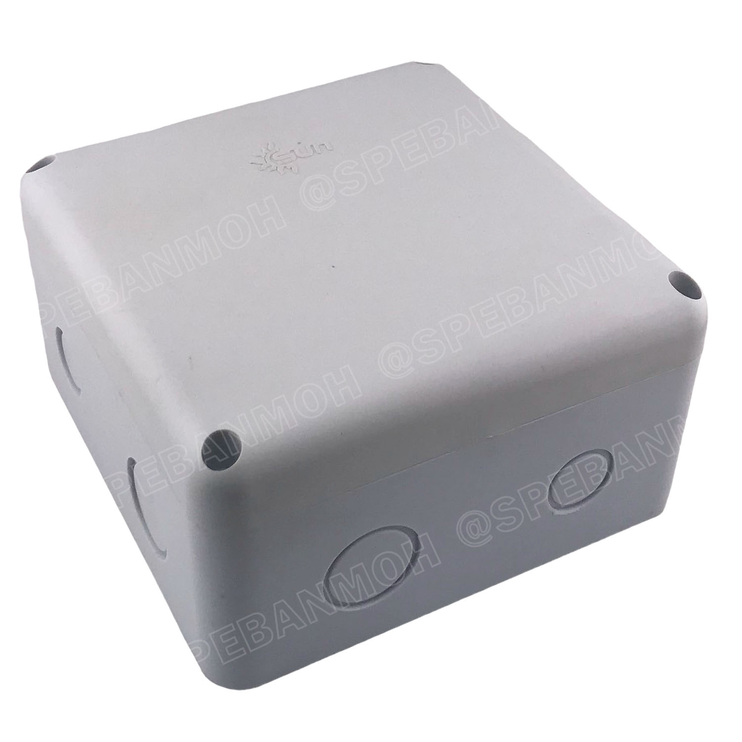 [ 1ชิ้น ] BOX-6X6 SUN กล่องพักสายไฟ กันน้ำ สีขาว White Junction Box WaterProof 6นิ้ว 6x6inch กล่องกันน้ำ บล็อคพักสายไฟ พลาสติก 145x145 mm กล่องพักสายแบบเจาะรู บล็อกกันน้ำ กล่องไฟกันน้ำ Waterproof Box กล่องเก็บสายไฟ เก็บสายไฟ เก็บสาย แบบเหลี่ยม