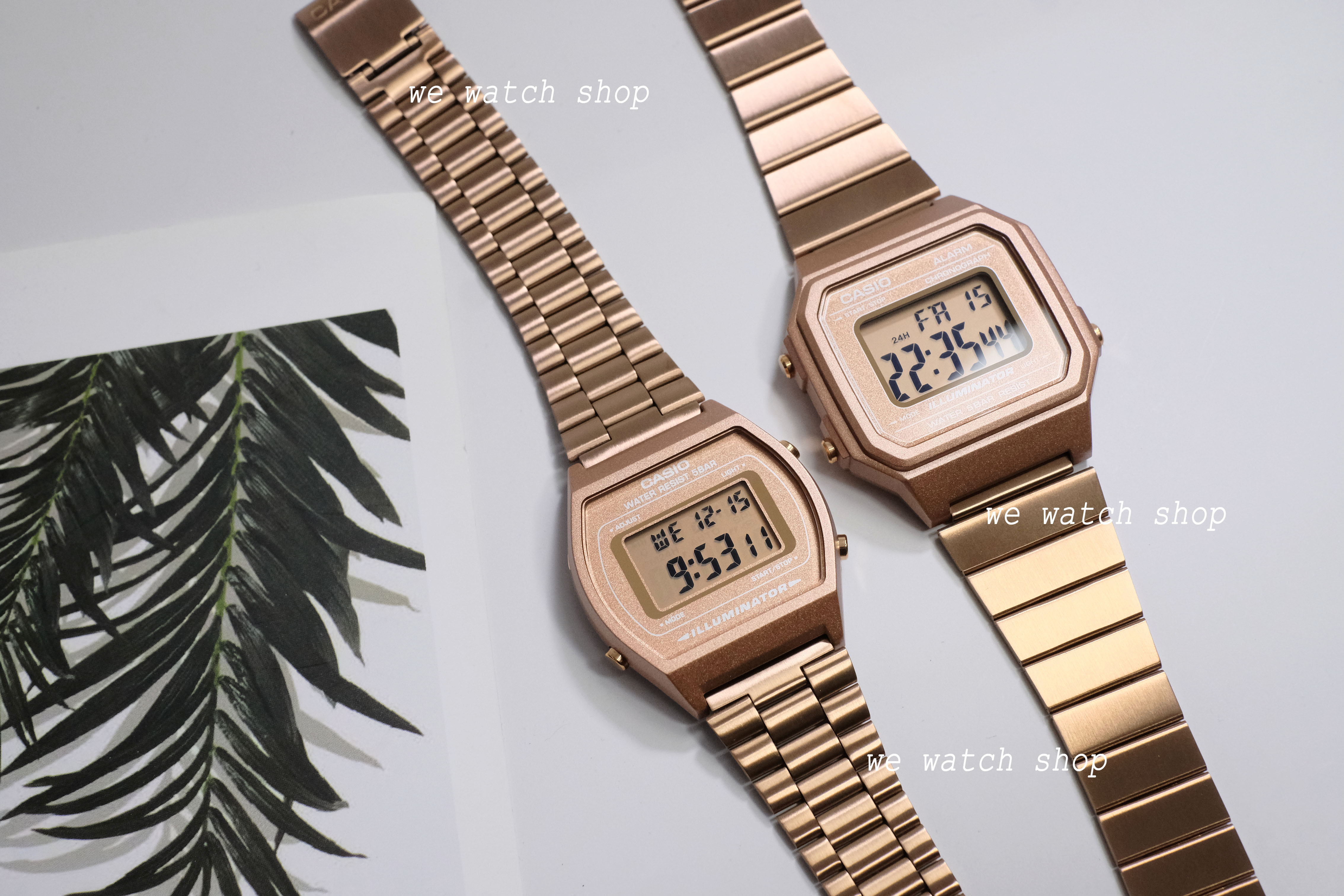 Casio นาฬิกาข้อมือ Classic รุ่น B640WC-5ADF สี PINK GOLD สินค้าของ 