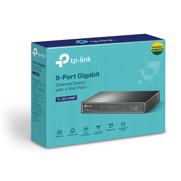 TP-LINK TL-SG1008P 8 Port Gigabit Desktop Switch with 4-Port PoE รับประกันศูนย์ไทย