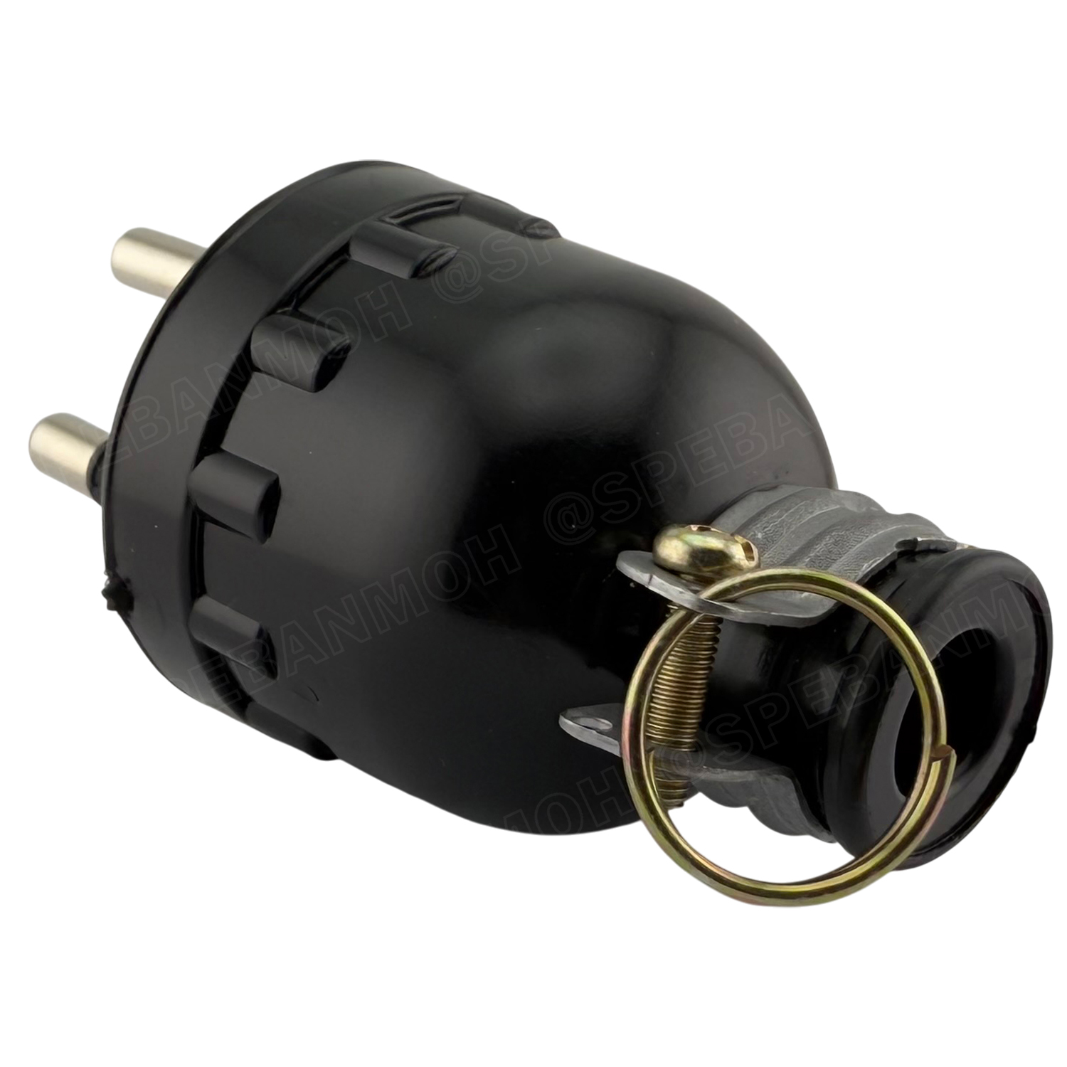 [ 1 ชิ้น ] S-312 ปลั๊กยาง 3 ขากลม มีห่วง SOKAWA สีดำ 16A 250VAC มอก.166-2549 ปลั๊กตัวผู้ มีกราวด์ แบบยาง ปลั๊ก ตัวผู้ หัวปลั๊ก เต้าเสียบ ปลั๊กตัวผู้ โซคาว่า TIS 3500W ขั้วทองเหลือง AC Plug 16แอมป์ สำหรับต่อสายไฟ