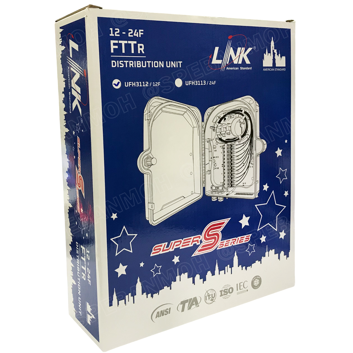 [ 1 ชิ้น ] UFH3112 Indoor Outdoor 12 SC/APC PON PLASTIC Terminal Box w/12 SC/APC Adapter & Pigtail กล่องพักสายไฟเบอร์ออฟติก 12ช่อง กล่องรวมสายและกระจายสายไฟเบอร์ FIBER TERMINAL BOX and CABINET and JUNCTION BOX