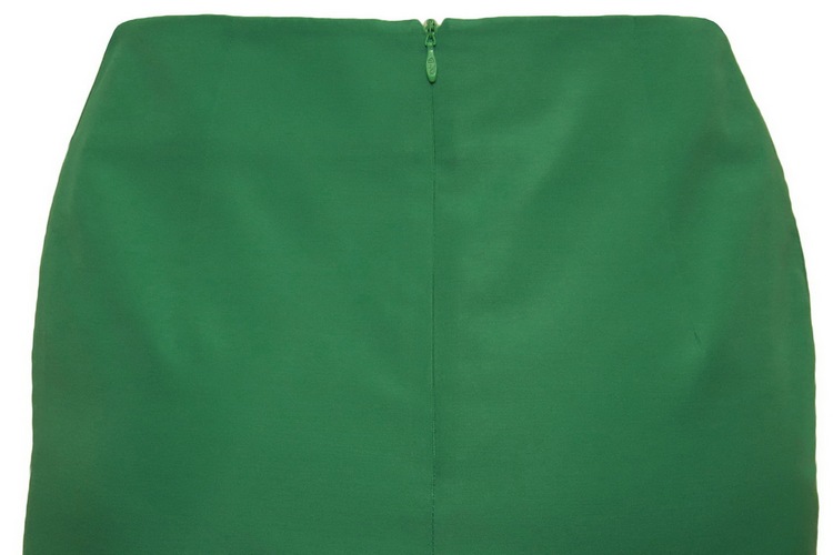 SK-081 กระโปรงทรงสอบ ผ้า japan silk สีเขียวมิ้นท์ กระโปรงเย็บพับสลับซ้อนกัน 3 ชิ้น