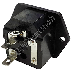 [ 3 ชิ้น ] AS-07 สีดำ เต้ารับ AC Socket 10A 250V AC ปลั๊กคอมตัวผู้ติดแท่น Computer Plug ขั้วปลั๊กเสียบ Plug Terminal ปลั๊กเอซีติดแท่น 3ขา 3P แบบมีปีกยึดน็อต เต้ารับเอซี ตัวผู้ ติดแท่น ขั้วปลั๊กไฟ 3ขา 3P เต้ารับเอซีแบบติดแท่น 10A 250V AC