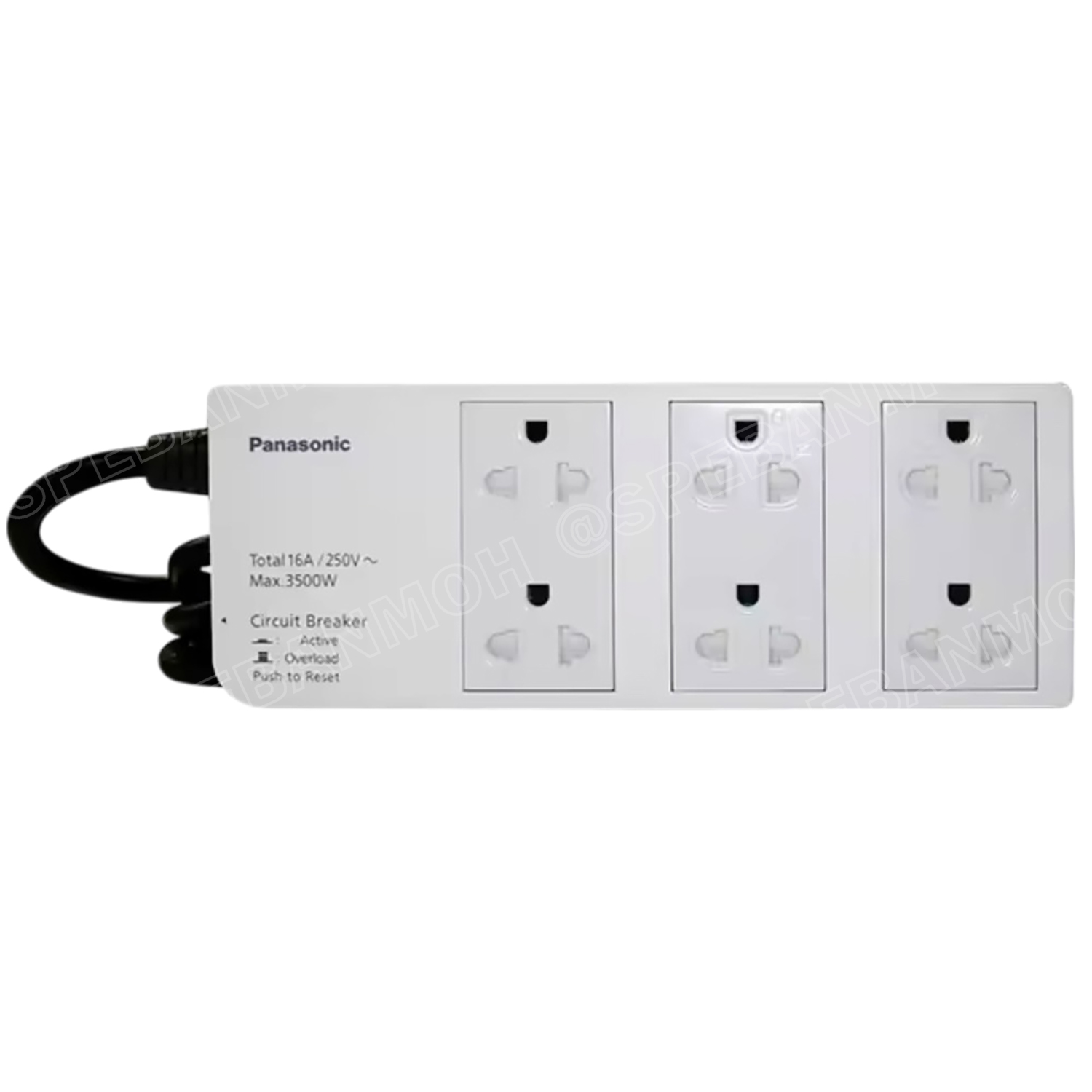 [ 1 ชิ้น ] ปลั๊กพ่วง Panasonic WCHG 2836 6ช่อง 3เมตร ปลั๊กพ่วงพานาโซนิค ปลั๊กพ่วง พานาโซนิค WCHG Power Strip Panasonic 3500W 16A 250VAC AC Power Extension รางปลั๊กไฟ ปลั๊กพ่วง 3 ขา ปลั๊กไฟสามตา ปลั๊กพ่วง มาตรฐาน มอก ป้องกันไฟเกิน Panasonic Extension Cord
