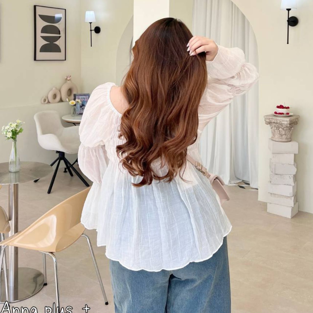 A204 เสื้อสาวอวบ แขนยาว อกได้ถึง50 มี6สี ขาว ดำ แดง ชมพู ฟ้า เหลือง อก40-50นิ้ว