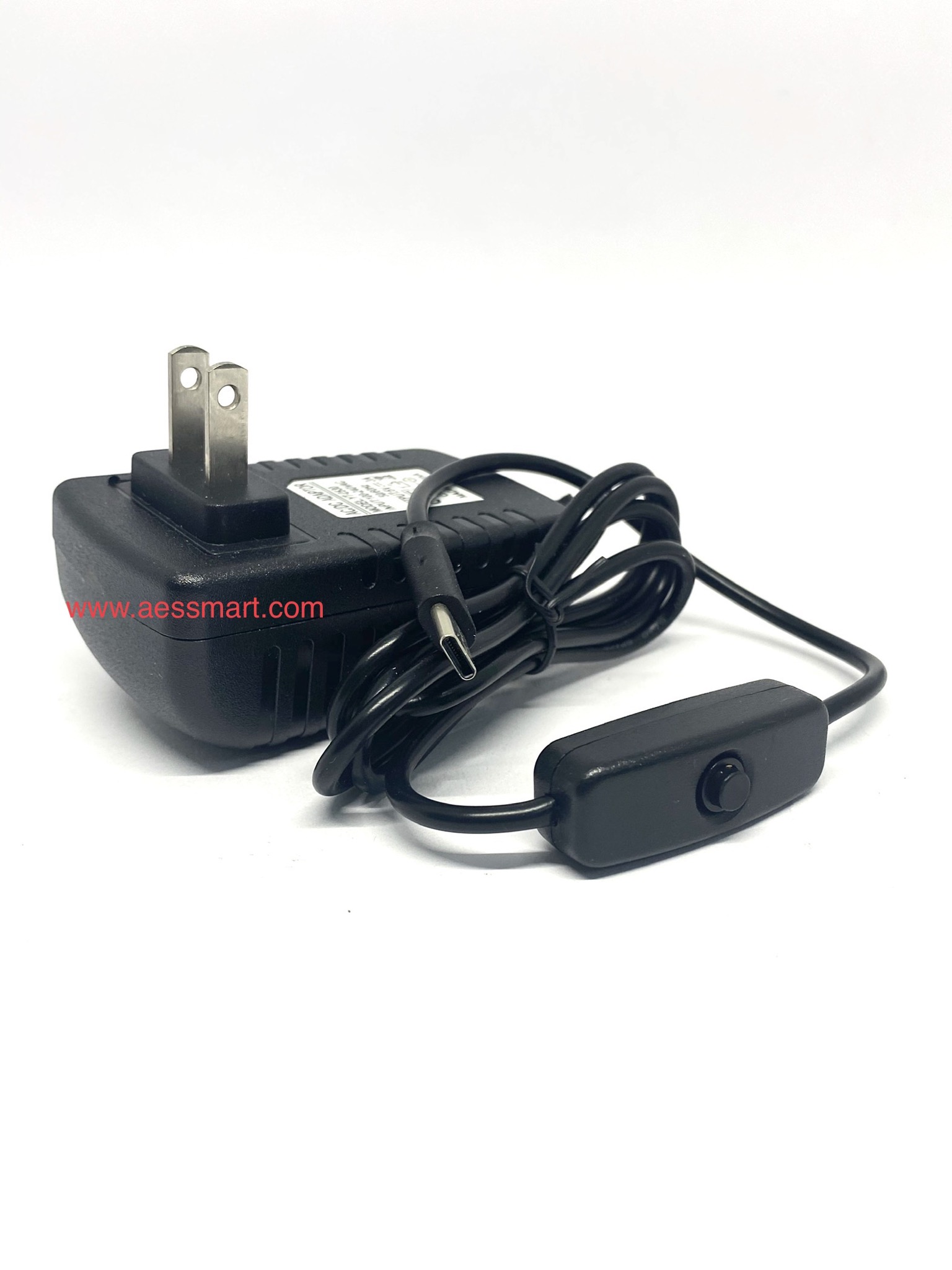 S3532 : Adapter 5V 3A หัวต่อแบบ USB Type C พร้อมสวิตช์ สำหรับ Raspberry Pi 4