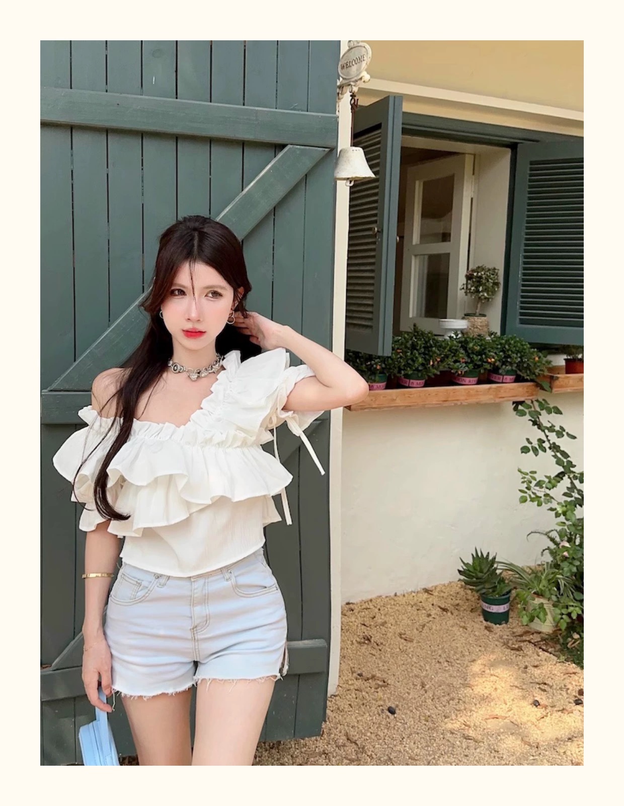 Summe blouse เบาส์แขนสั้น แขนจั้มพ์