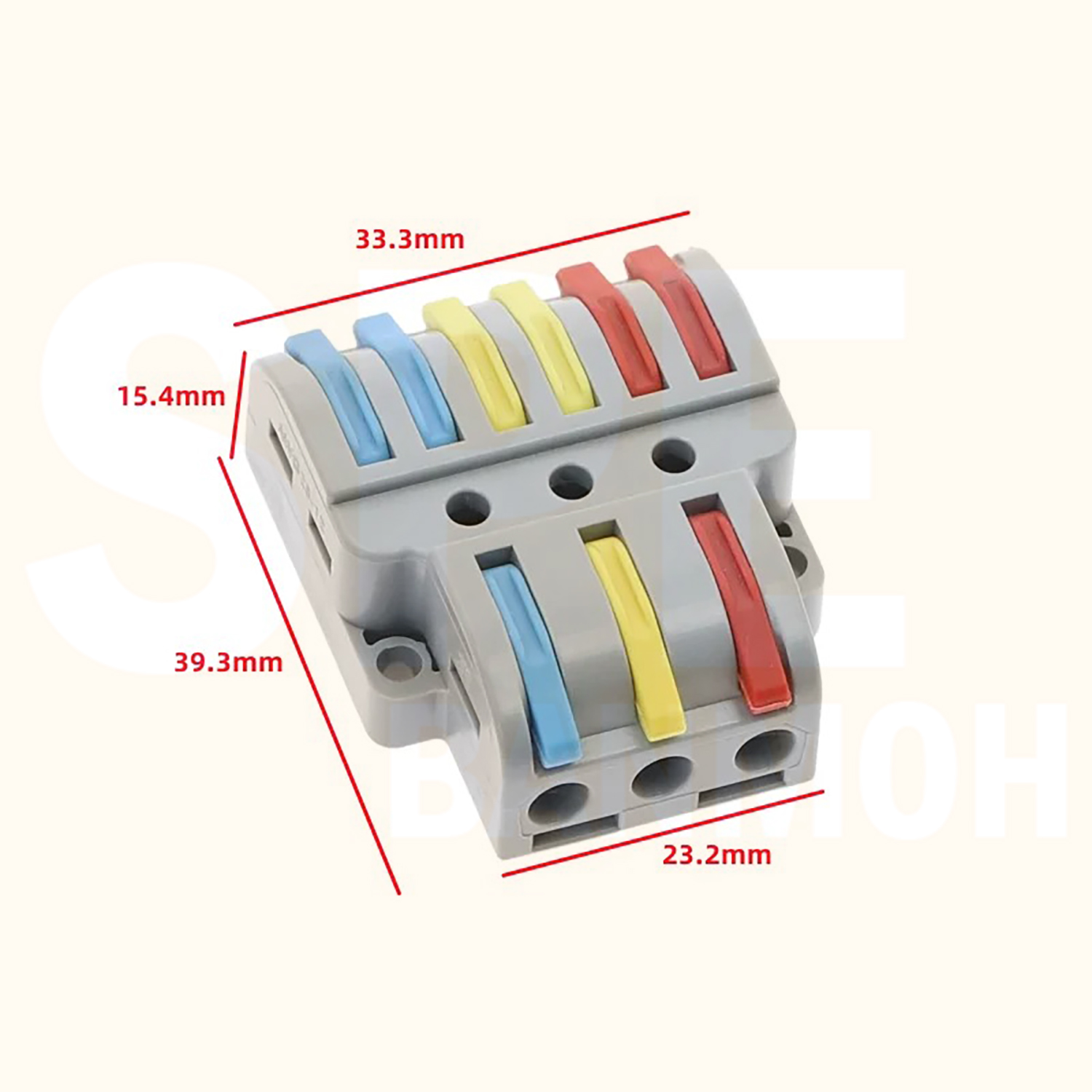 [ 1 ชิ้น ] LT-633 ตัวแยกสาย 2 ช่อง 3ชุด เข้า 3 ออก 6 32A 450V เทอร์มินอลต่อสายไฟ Terminal LT Series ตัวแยกสายแบบถอดได้ Wire connector terminal ขั้วต่อสายไฟ เทอร์มินอลเชื่อมต่อสายไฟ LT ตัวแยกสายแบบหนีบ Cable splitter เต๋าต่อสายไฟ