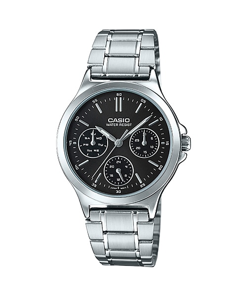 CASIO Standard รุ่น LTP-V300D-1AUDF สีเงิน หน้าจอดำ สินค้าของเเท้ รับประกันศูนย์ CMG