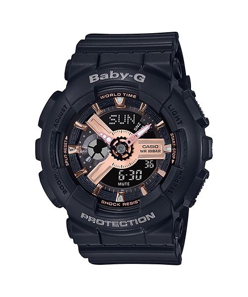 CASIO BABY-G รุ่น BA-110RG-1ADR สีดำ โรสโกลด์ สินค้าใหม่ ของแท้ รับประกันศูนย์ CMG