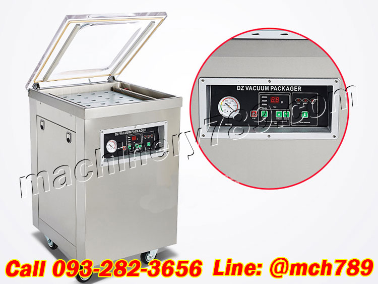เครื่องซีลสูญญากาศ1หลุม รุ่น600 (ระบบควบคุมคอมพิวเตอร์) เครื่องดูดสูญญากาศ เครื่องซีลพลาสติก เครื่องซีลสูญญากาศ เครื่องแพ็คสูญญากาศ เครื่องแพ็คถุง เครื่องแพ็คถุงสูญญากาศ 1-Hole Vacuum Sealer Computer Control Packing Machine