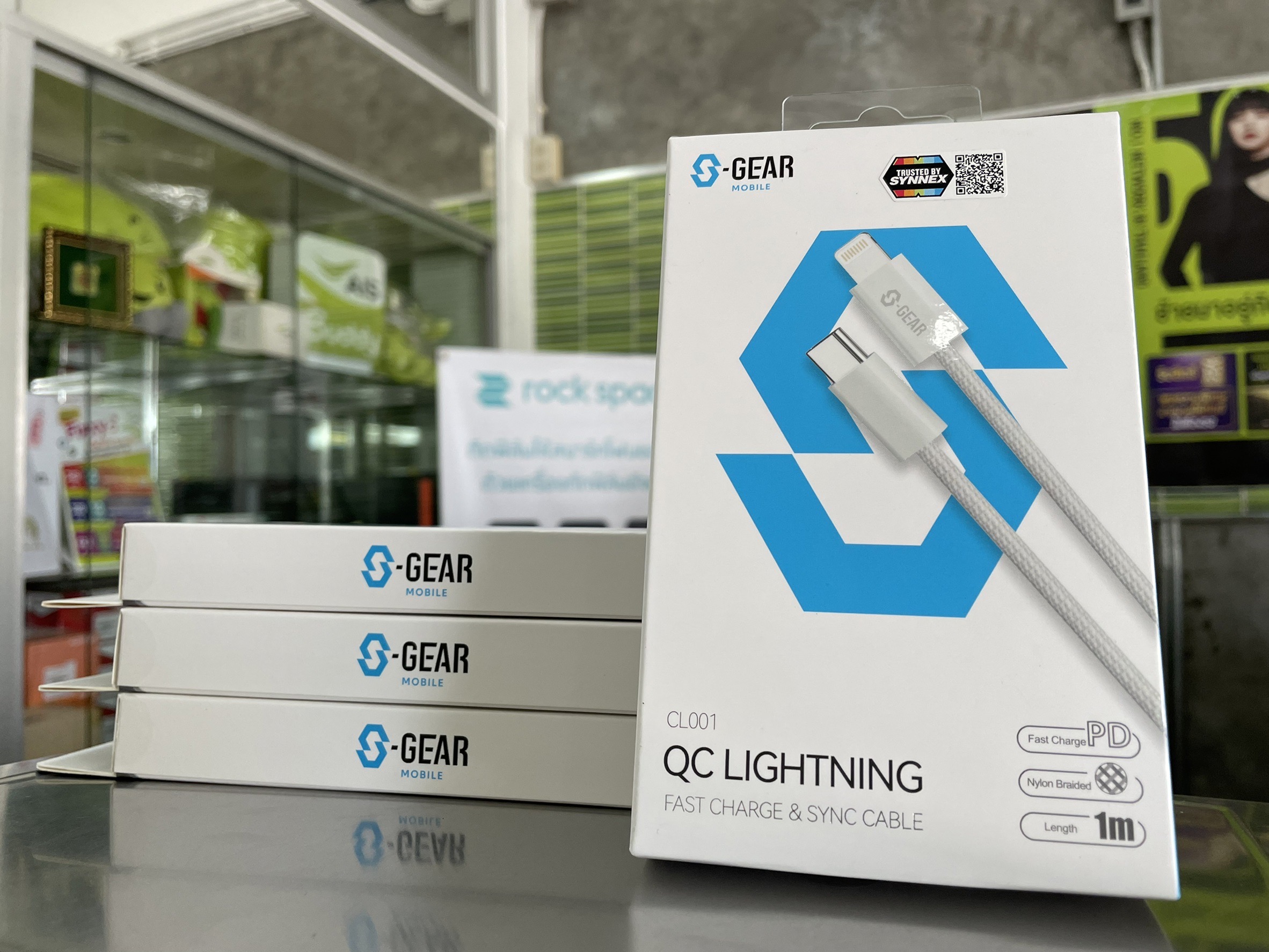 สินค้าใหม่!!! S-GEAR CABLE CABLE LIGHTNING 1 M5A 1M สี Gray รับประกันศูนย์ 2 ปี