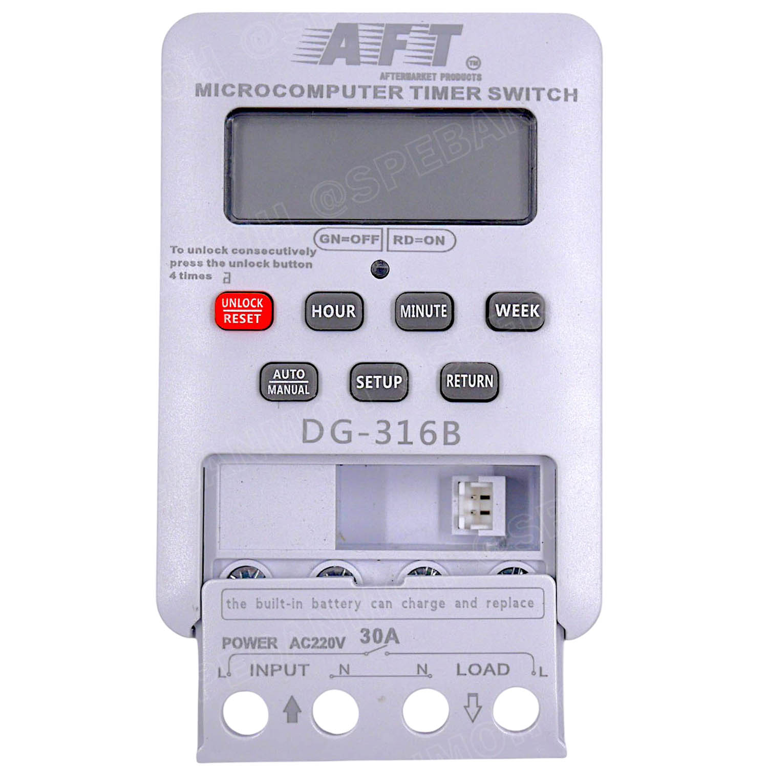 [ 1 ชิ้น ] DG-316B ดิจิตอลไทม์เมอร์ 220V 30A 16โปรแกรม Digital Timer ตัวตั้งเวลา แบบดิจิตอล Microcomputer Timer Switch สวิตช์ตั้งเวลา นาฬิกาตั้งเวลาเปิดปิด ดิจิตอล เครื่องตั้งเวลา เปิด-ปิด อุปกรณ์ไฟฟ้า อัตโนมัติ