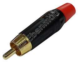 [4ชิ้น] RCA-256 ปลั๊ก RCA (RCA Plug) ตัวผู้ Ø6mm ดำ2 แดง2