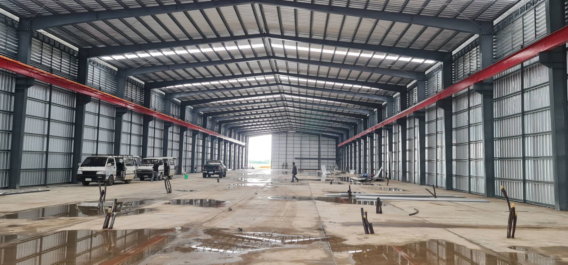 ผลงานโกดังสำเร็จรูป HW-HฺB 25x136x8.50m.โกดังสำเร็จรูป อยุธยา