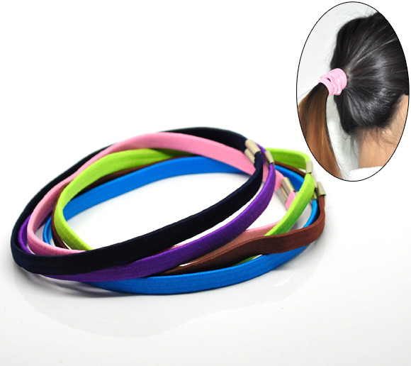 ยางรัดผม/คาดผมรับเบอร์ ขนาด 18cm(7-1/8") แพ็ค 6 อัน