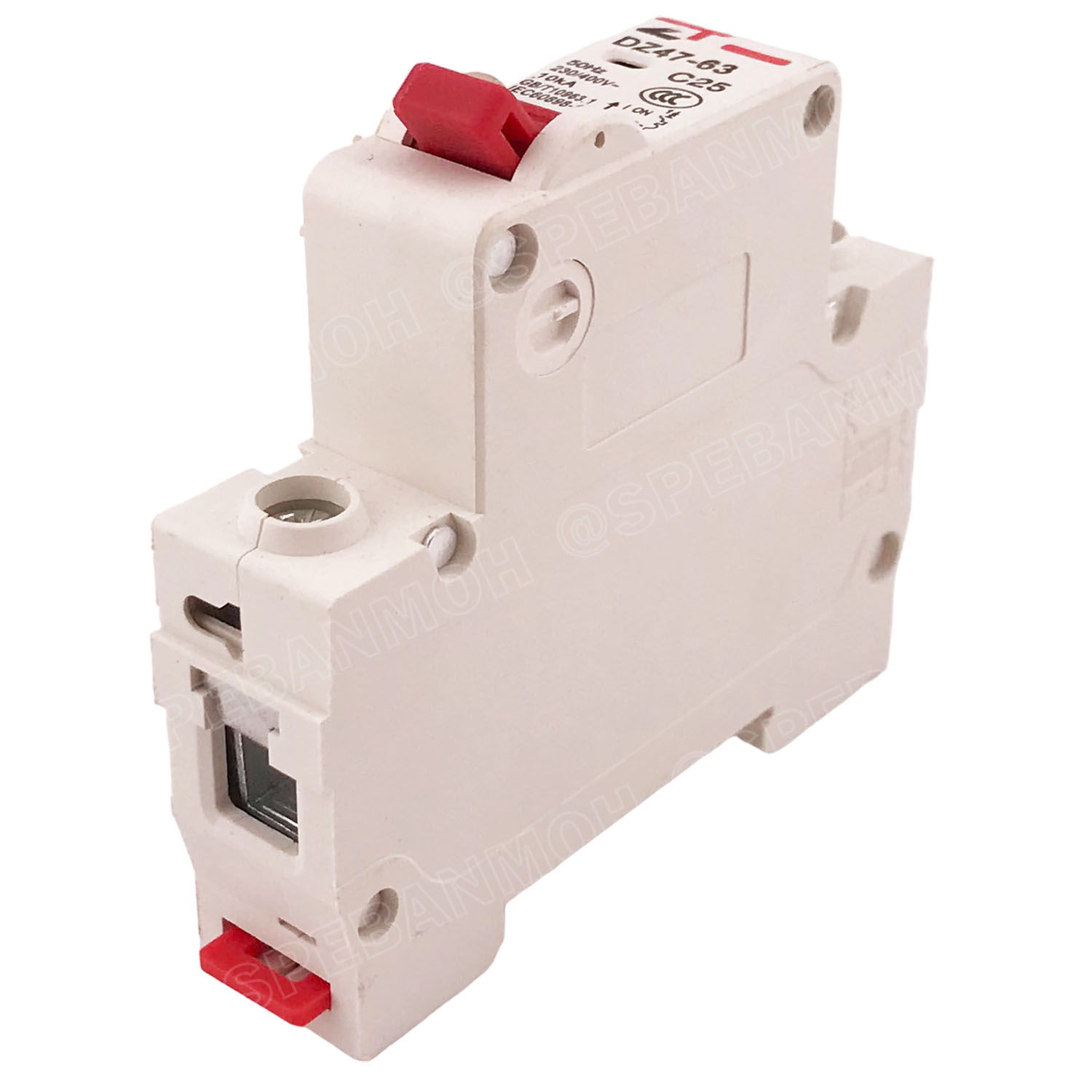 DZ47-63-1P 25A เบรกเกอร์ ลูกย่อย ยึดรางปีกนก 1P 25A AC Circuit Breaker เบรกเกอร์ตัดไฟเกิน 1โพล 25แอมป์ คัดเอาท์ ป้องกันกระแสเกิน Overload ป้องกันการลัดวงจร Short circuit เบรกเกอร์ตัดไฟ เบรกเกอร์ลูกย่อย Ac Circuit Breaker ไฟบ้าน 230V/400V AC มินิเซอกิตเบรก