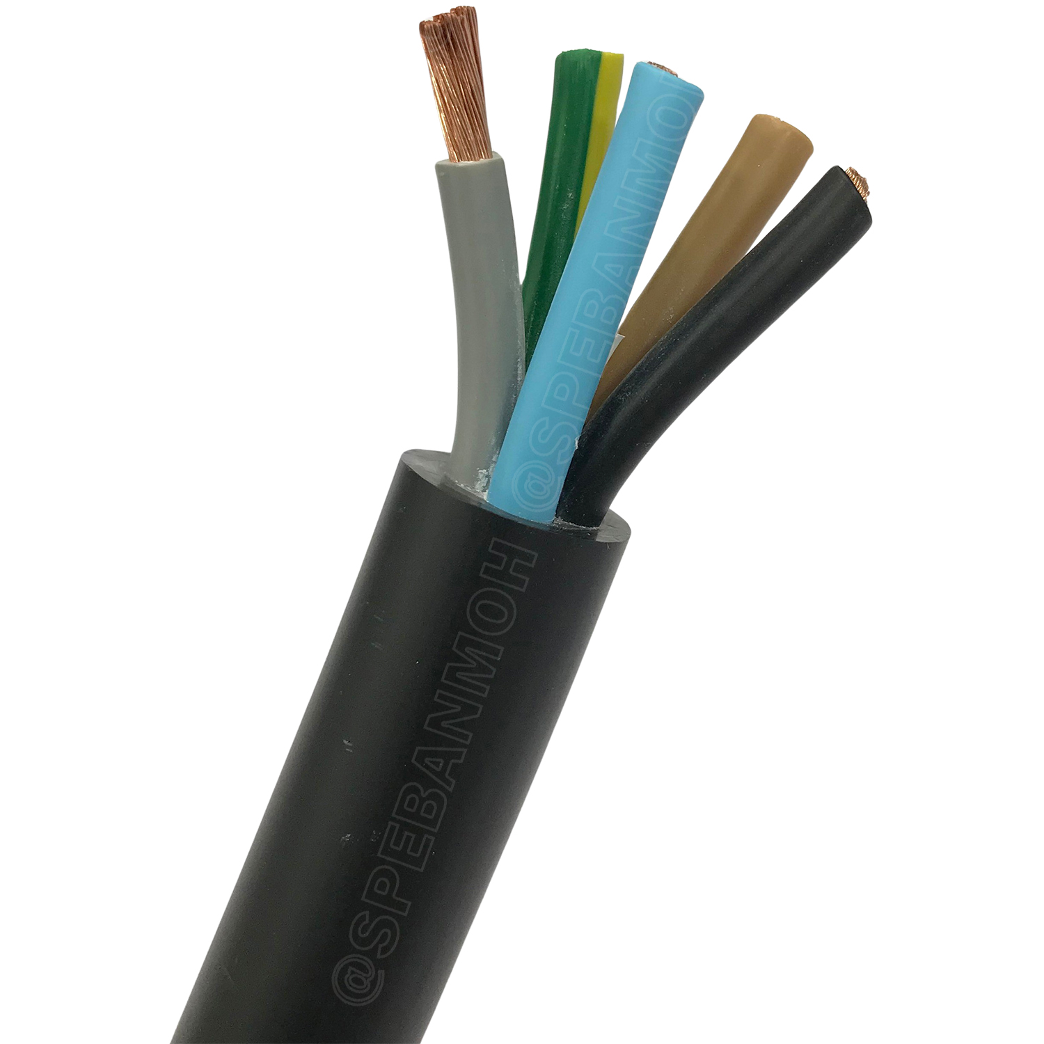 [ 1 เมตร ] VCT-G 4X10.0/10.0 สายคอนโทรลและสายอ่อน 5Gx10 mm2 Flexible annealed copper 4 คอร์ + กราวด์ x 10.0 sq.mm VCT 4C+GRD VCT 5คอร์ VCT 5C X 10.0 สายVCT สายไฟเมน สายไฟบ้าน สายปลั๊ก VCT AC Power Cable สายพาวเวอร์ สายดำ VCT Cable สายไฟ วีซีที กราวด์