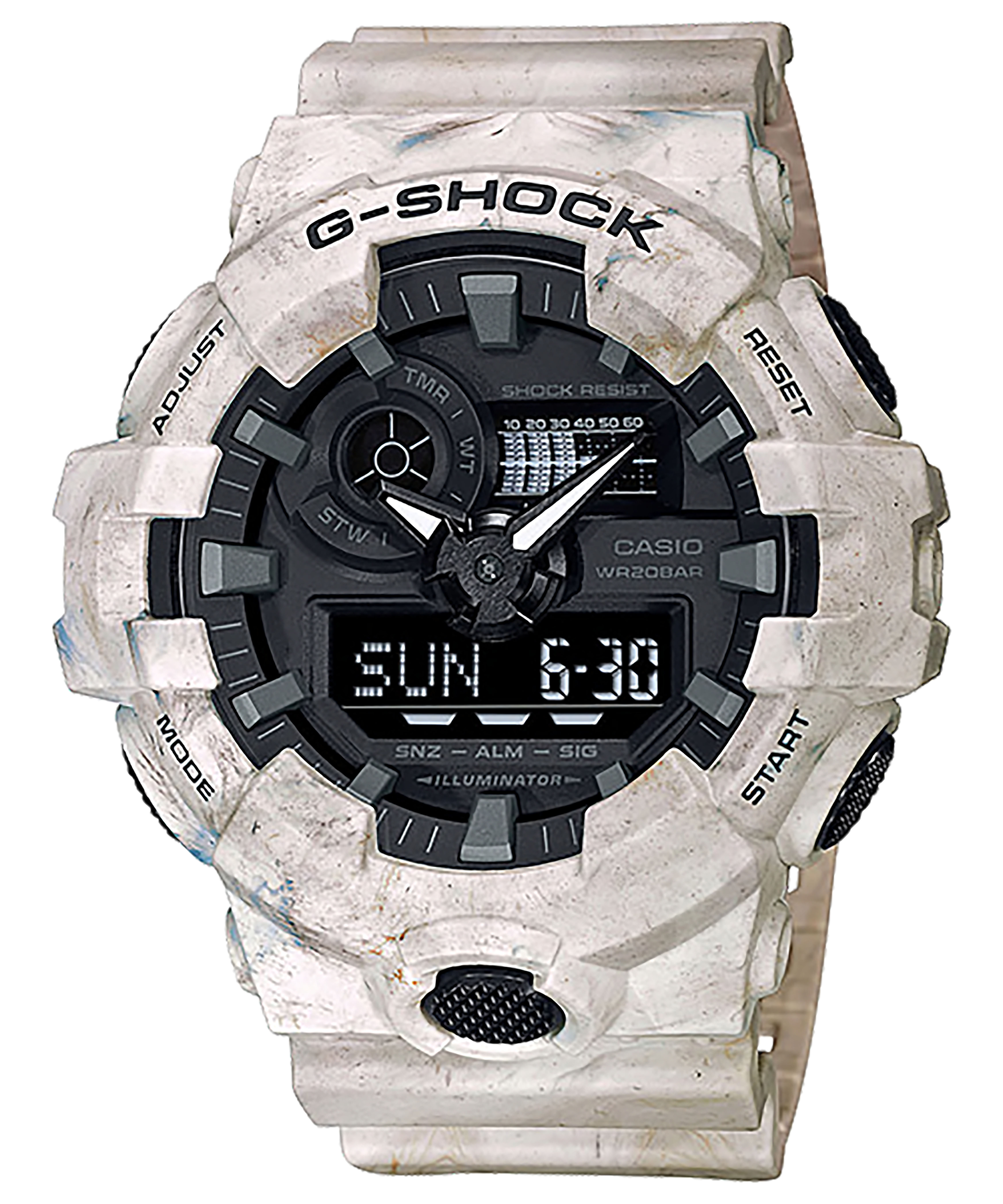 CASIO G-SHOCK รุ่น GA-700WM-1ADR UTILITY WAVY MARBLE ลายหินอ่อน สินค้าของเเท้ รับประกันศูนย์ CMG 1 ปี