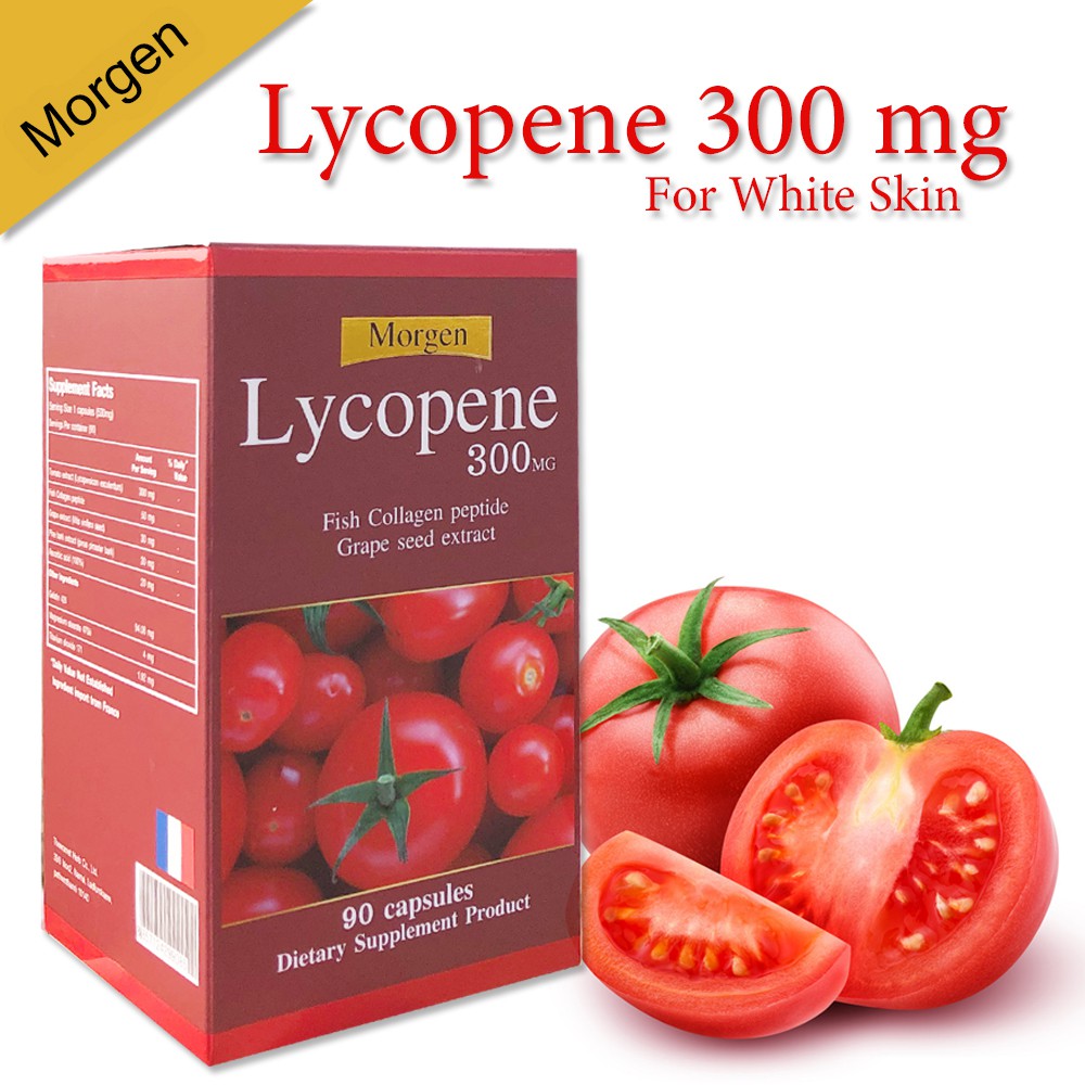 (ขายดี) Morgen Lycopene สารสกัดมะเขือเทศเข้มข้น 300Mg 90 Capsules