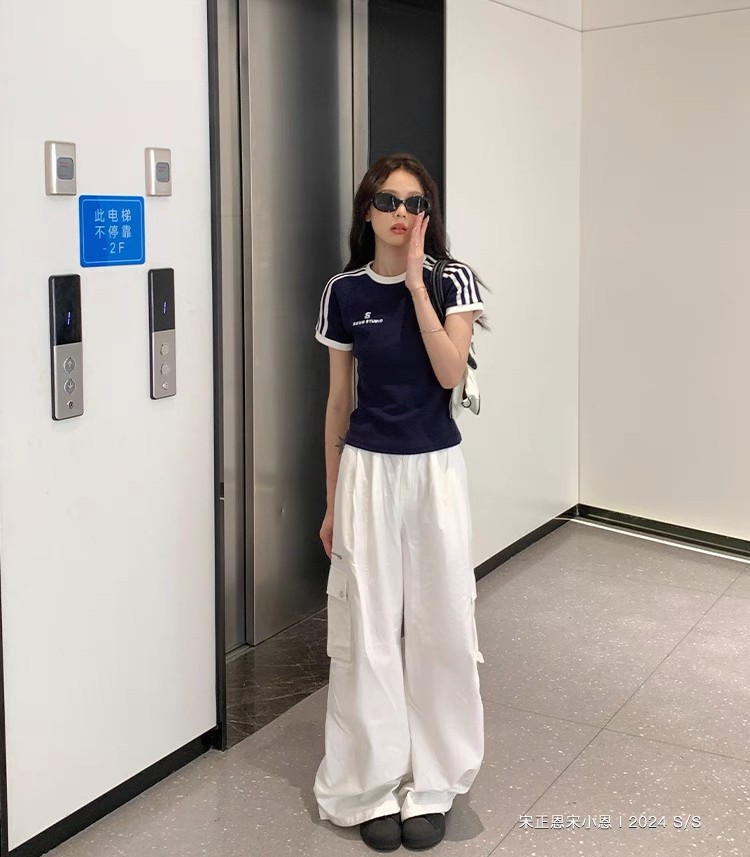 S studio tee เสื้อยืดแขนสั้นกุ้นขอบ