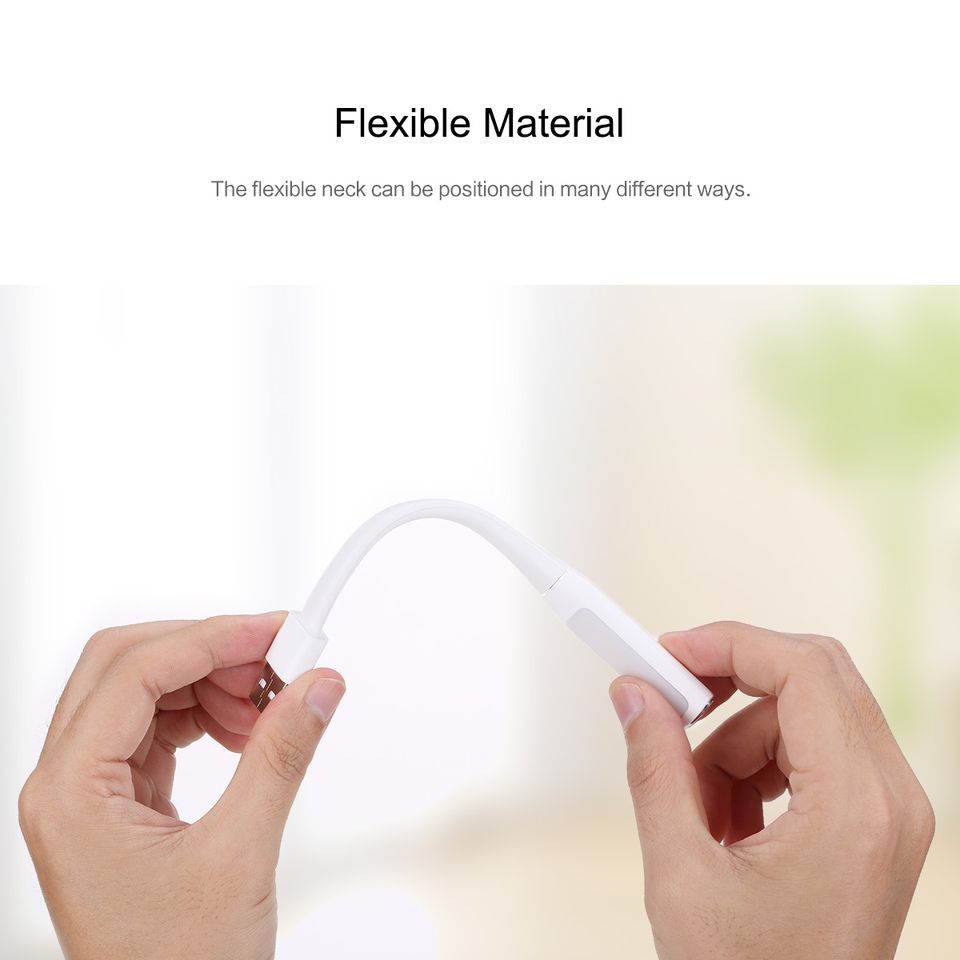 Rock Space Mini USB fan & Light White BUILT-IN MINI FAN &LED LIGHT รับประกัน 1 เดือน