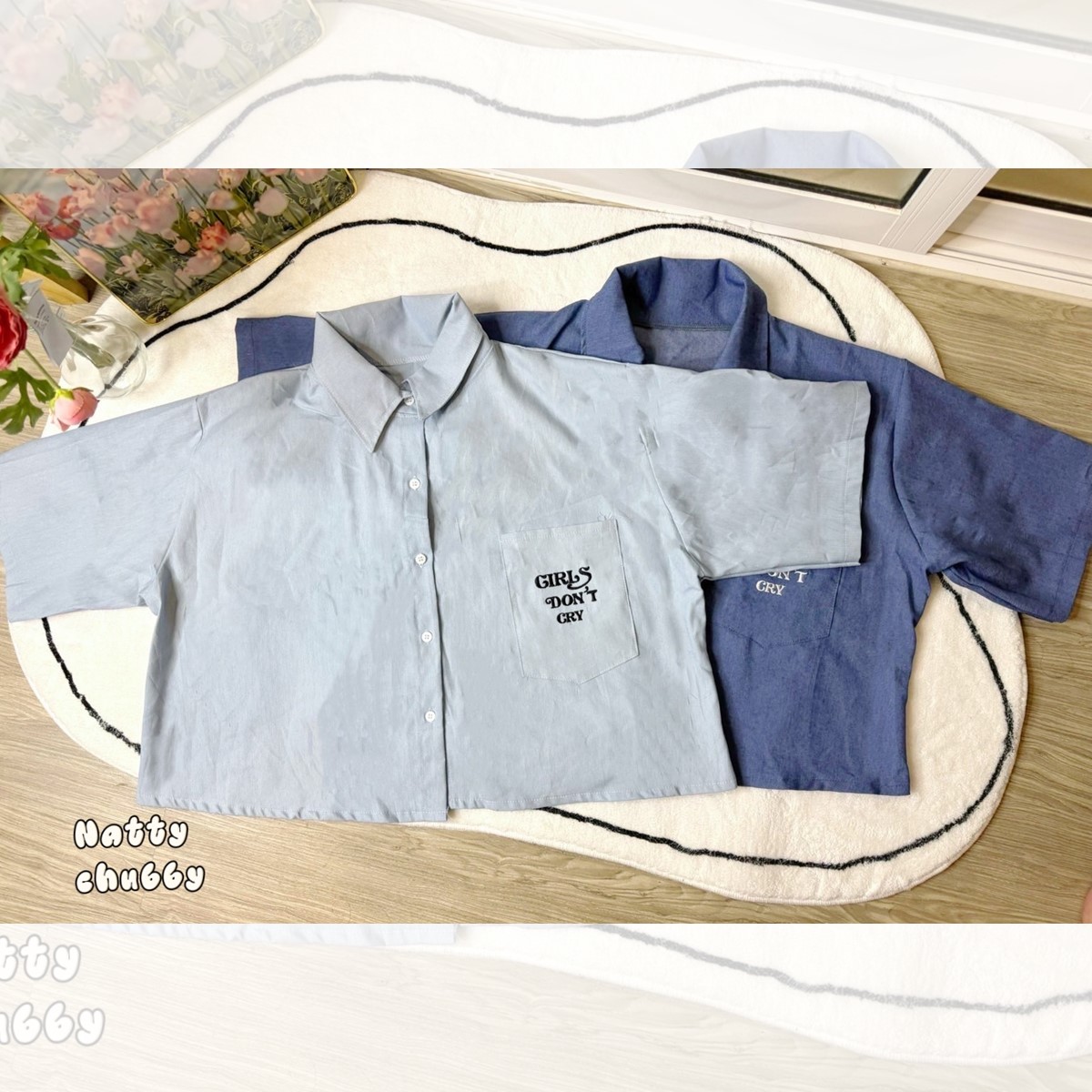 J050 เสื้อยีนส์ สาวอวบ อกได้ถึง50นิ้ว (หน้าผ้า52")