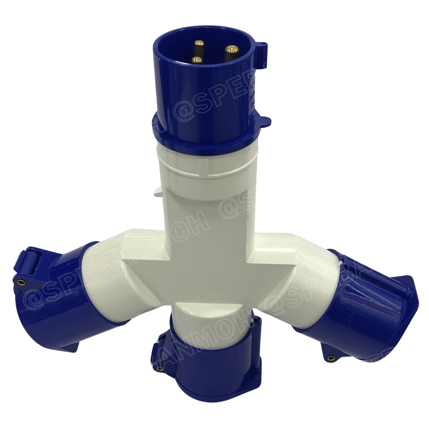 PP-1023 / SF-1023 พาวเวอร์ปลั๊ก 3ทาง 3ขา 32A 220V 2P+E IP44 ผู้1 เมีย3 Line + Neutral + Ground พาเวอร์ปลั๊ก 32แอมป์ ปลั๊กไฟสนาม POWER PLUG MULTIPLE-OUTLET SOCKET ปลั๊กพาวเวอร์สามทาง เข้า 1 ออก 3 2P+E 32A 220VAC ปลั๊กอุตสาหกรรม ปลั๊กพาวเวอร์สามทาง