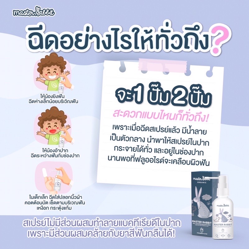 สเปรย์ป้องกันฟันผุ Master rabbit
